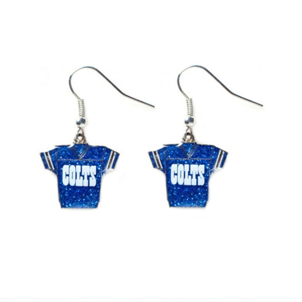 New NFL Indianapolis Colts Jersey Earrings